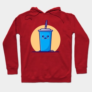 Cute Drink Cup Cartoon Vector Icon Illustration Hoodie